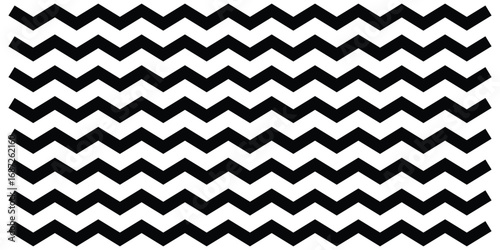 Zigzag isolated line set on white background.  Dark vector wavy line set. Background line icon set. Isolated ornament graphical vector icons. Decoration pattern line.  EPS 10. 