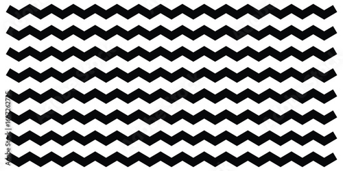 Zigzag isolated line set on white background.  Dark vector wavy line set. Background line icon set. Isolated ornament graphical vector icons. Decoration pattern line.  EPS 10. 