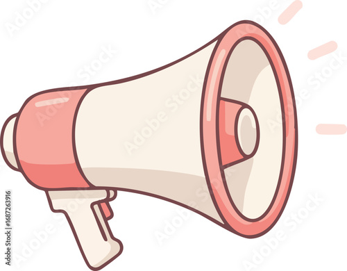 Pink Handdrawn Megaphone Illustration