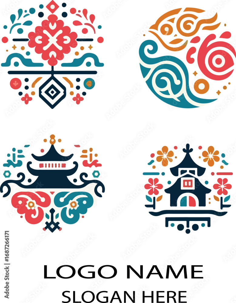 Fototapeta premium Vietnam logo icon vector white background .