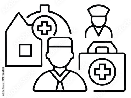 Medical and healthcare icons set,Professional medical icons set for healthcare innovation and digital health solutions