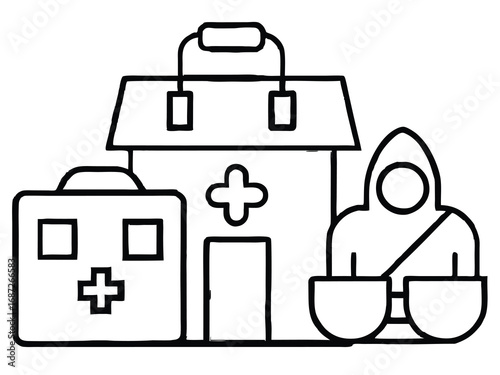 Medical and healthcare icons set,Professional medical icons set for healthcare innovation and digital health solutions