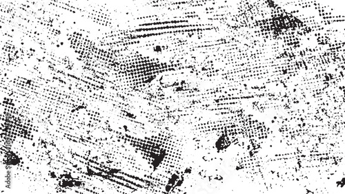 Distressed Abstract Grunge Background. Black and White Texture Illustration.