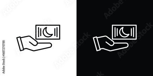 Zakat with money gift icon design elements pack. Vector symbols for UI Designs