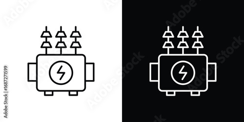 Transformer icon design elements pack. Vector symbols for UI Designs