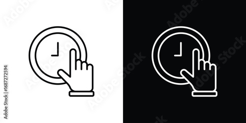 Specify at time icon design elements pack. Vector symbols for UI Designs