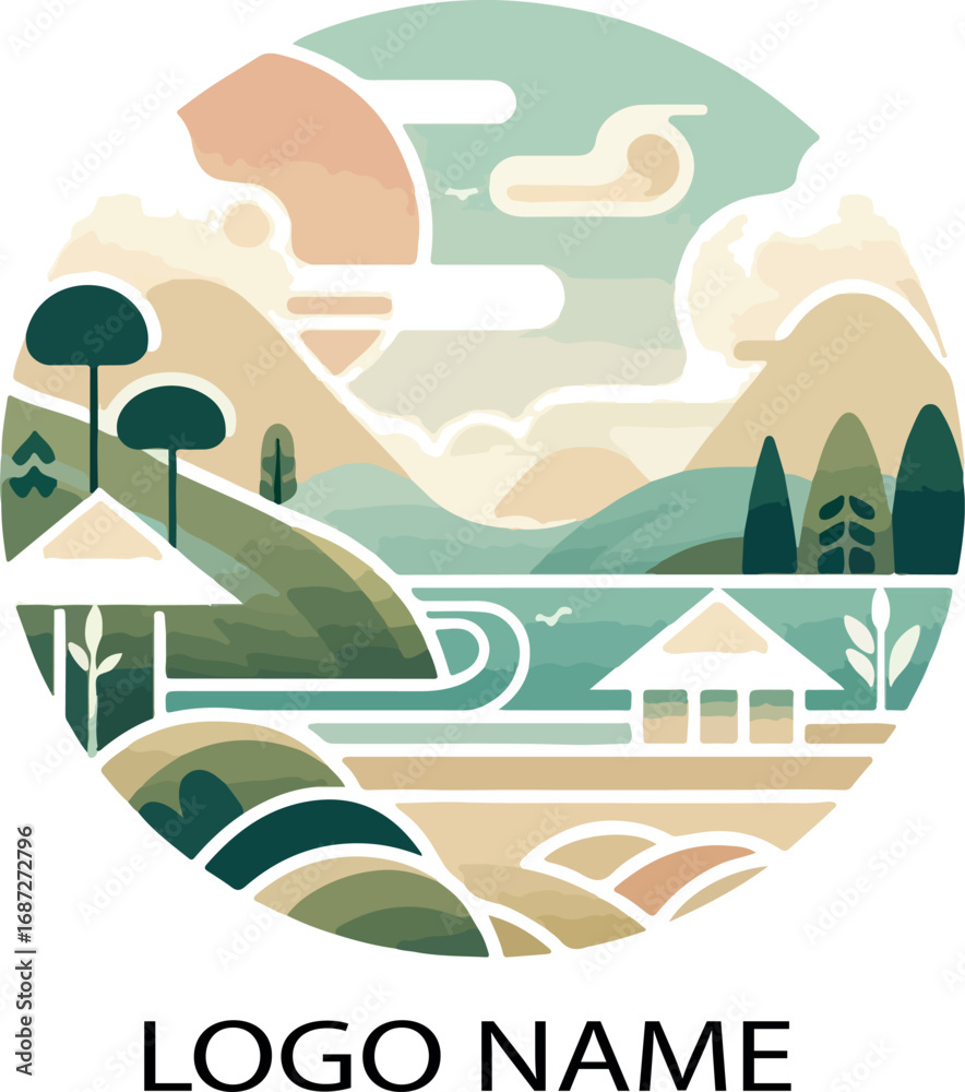 Naklejka premium Hue vietnam logo vector white background .