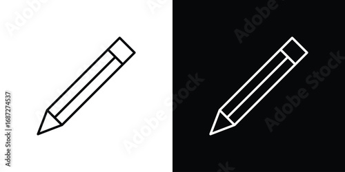 Pencil icon design elements pack. Vector symbols for UI Designs
