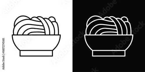 Pasta icon design elements pack. Vector symbols for UI Designs