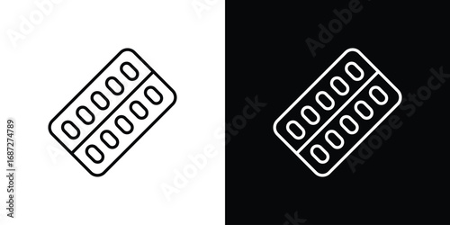 Oral contraception icon design elements pack. Vector symbols for UI Designs