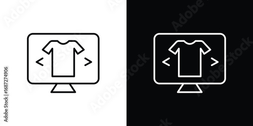 Online clothes shopping icon design elements pack. Vector symbols for UI Designs