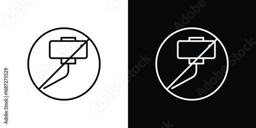 No selfie sign design elements pack. Vector symbols for UI Designs