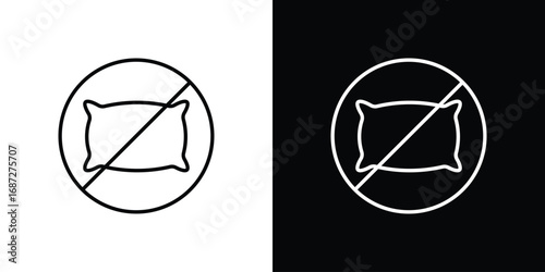 No pillow sign design elements pack. Vector symbols for UI Designs