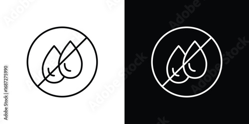 No leakage sign design elements pack. Vector symbols for UI Designs