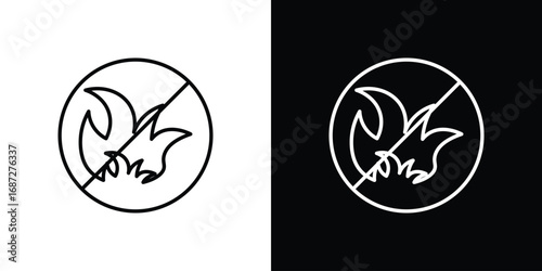 No fire sign pack. vector glyph flat icons