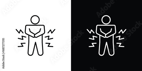 Muscle pain icon design elements pack. Vector symbols for UI Designs