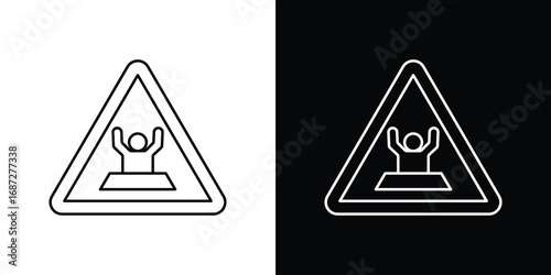 Mud warning sign design elements pack. Vector symbols for UI Designs