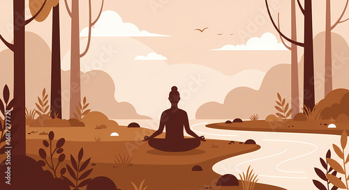 Meditating in the Forest
