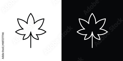 Marijuana icon design elements pack. Vector symbols for UI Designs