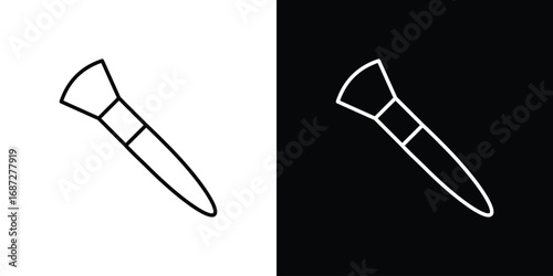 Makeup brush icon design elements pack. Vector symbols for UI Designs