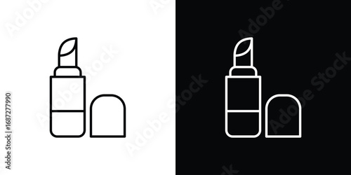 Lipstick icon design elements pack. Vector symbols for UI Designs