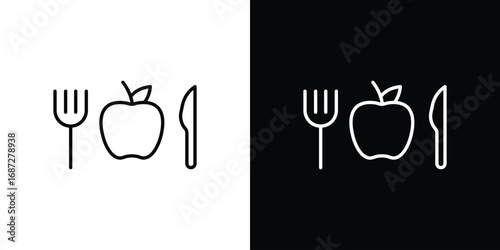 Healthy food icon design elements pack. Vector symbols for UI Designs