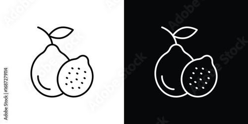 Guava icon design elements pack. Vector symbols for UI Designs