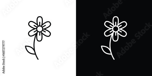 Flower icon design elements pack. Vector symbols for UI Designs
