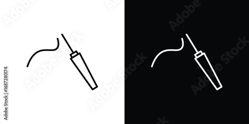 Eyeliner brush icon design elements pack. Vector symbols for UI Designs