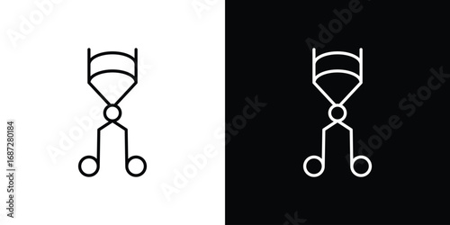 Eyelash curler icon design elements pack. Vector symbols for UI Designs