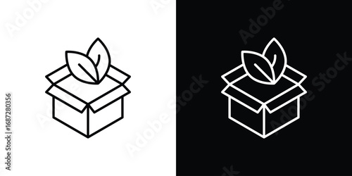 Eco packaging icon design elements pack. Vector symbols for UI Designs