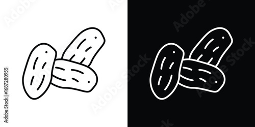 Date fruit icon design elements pack. Vector symbols for UI Designs