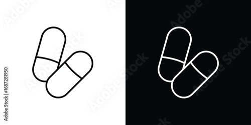 Capsule icon design elements pack. Vector symbols for UI Designs
