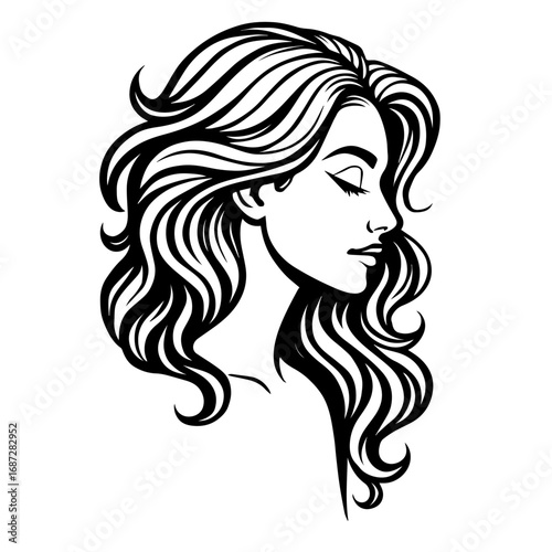 woman with long hair