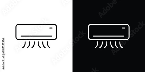 Air conditioner icon design elements pack. Vector symbols for UI Designs