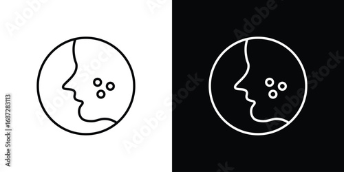 Acne icon design elements pack. Vector symbols for UI Designs