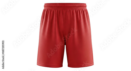 Red Mesh Basketball Shorts Mockup