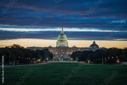 The United States Capitol Building at Dusk