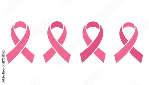 Breast Cancer Awareness Pink Ribbon Vector Illustration