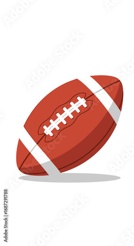 Close up shot of a classic american football in motion ready for a touchdown