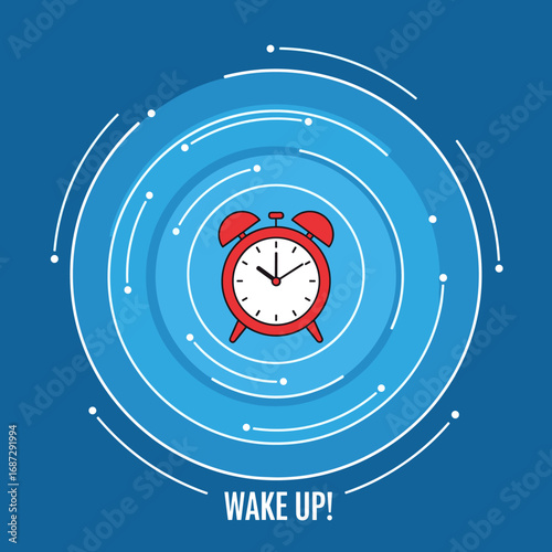 Retro alarm clock rings loudly signaling the dawn of a new day inspiring productivity and action