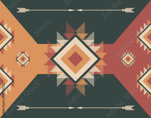 Native American Pattern, Navajo Ethnic Fabric Carpet Rugs Design, Home Decoration Bohemian Minimalist Fashion Furniture, Textile industry, etc.