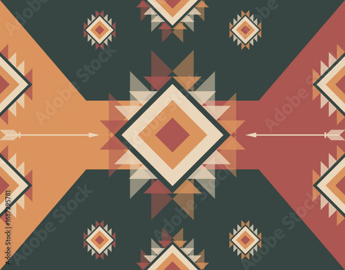 Native American Pattern, Navajo Ethnic Fabric Carpet Rugs Design, Home Decoration Bohemian Minimalist Fashion Furniture, Textile industry, etc.