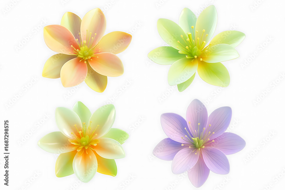 Naklejka premium flower isolated on white background
