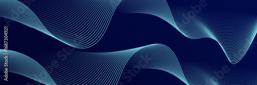 Abstract wave line pattern on dark blue background. Futuristic technology concept. suit for banner,cover,flayer,eps10