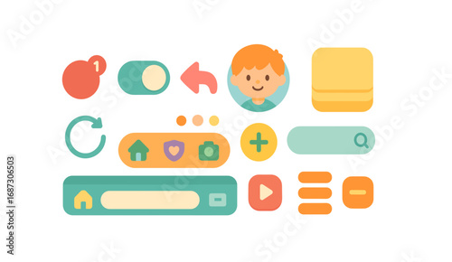 User interface, web outline icon set. ui, web design, interaction, apps outline collection