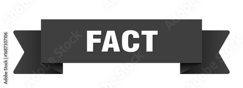 fact ribbon isolated on transparent background. fact ribbon