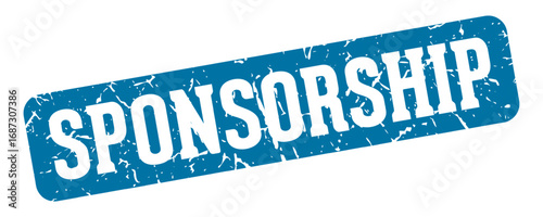 sponsorship rectangular sign. sponsorship stamp