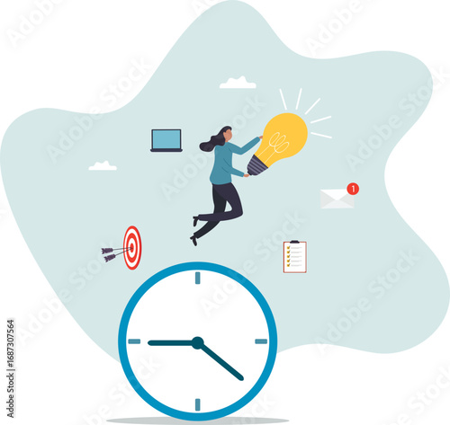 Productive woman, multitasking or time management professional, productivity or entrepreneurship,about a man and his life.
