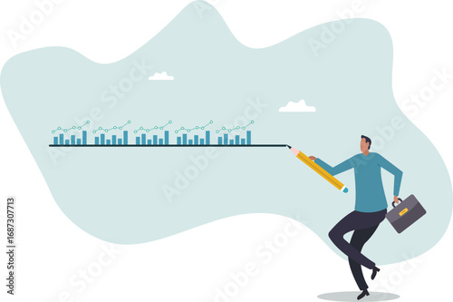 Set expectation or KPI, key performance indicator for improvement or work success, growth or growing.about a man and his life.
